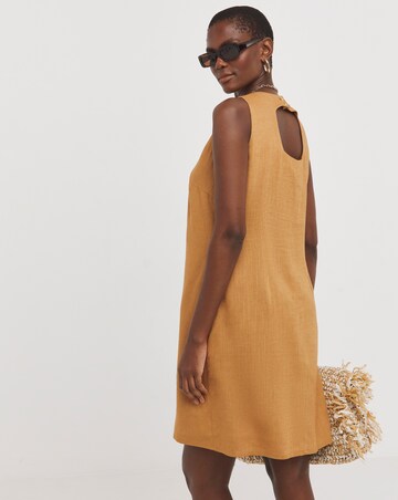 Linen Sleeveless Shift Dress