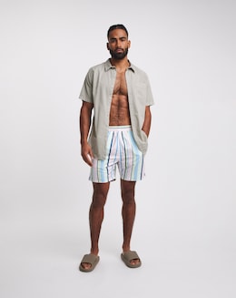 Pastel Stripe Swim Short
