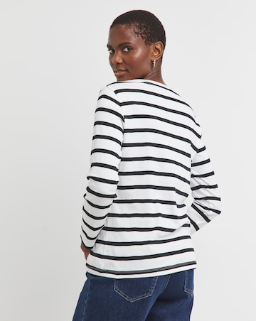 Stripe Crew Neck Long Sleeve T-Shirt