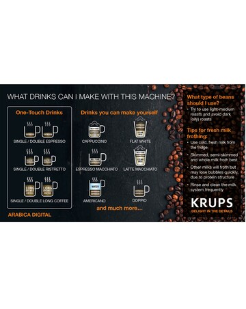 Krups EA817040 Arabica Digital Bean to Cup Coffee Machine