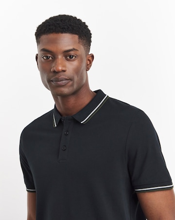 Pure Cotton Tipped Pique Polo Long