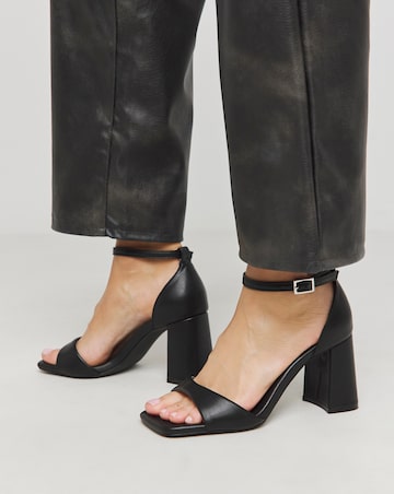 London Barely There Block Heel Sandals - Extra Wide Fit (EEE)