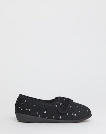 Topaz Touch & Close Full Slipper - Wide Fit (E)