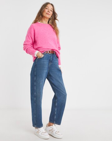 Pink Rib Detailing Jumper