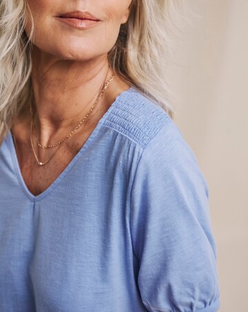 Julipa Shirred Shoulder T-Shirt