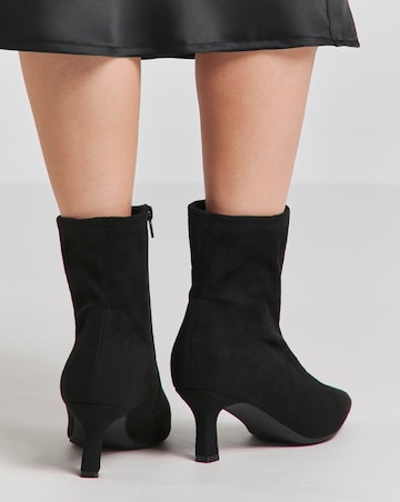 Ally Kitten Heel Sock Boot Extra Wide EEE Fit