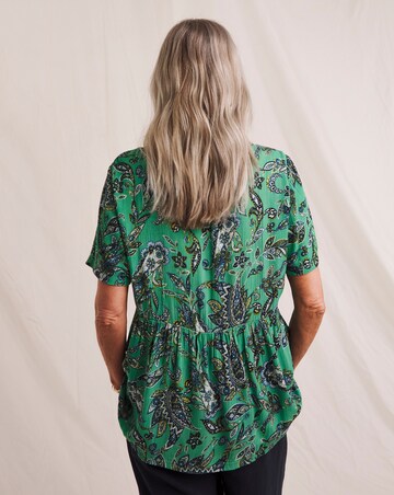 Julipa Textured Crinkle Printed Blouse