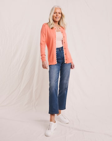 Julipa Scalloped Button Down Cardigan