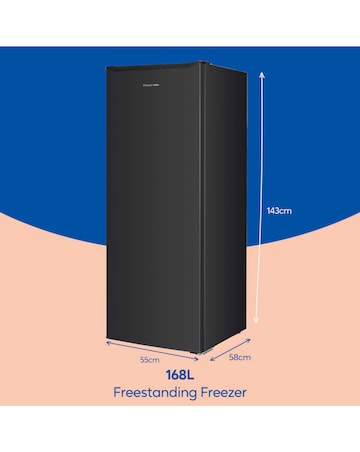 Russell Hobbs RH143FZ552E1B 143cm High Small Upright Freezer - Black - E Rated