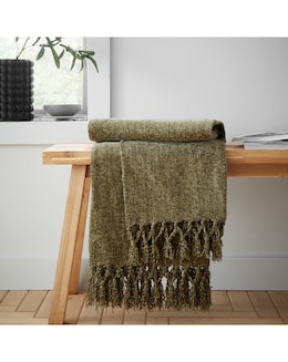 Catherine Lansfield Plain Chenille Throw