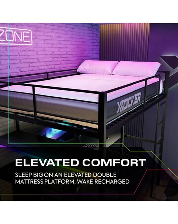 X Rocker Battlebunk XL RGB Double High Sleeper Bed