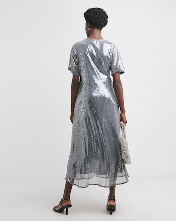 Sequin Twist Front Dress