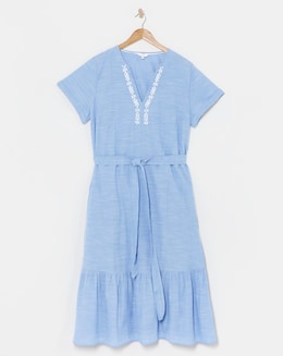 Julipa Chambray Embroidered Dress