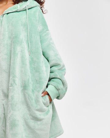 Pretty Secrets Zip Through Oversized Hooded Lounge Dress