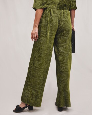 Julipa Wide Leg Crinkle Velour Trouser