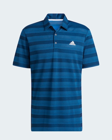adidas Golf Two Colour Stripe Primegreen Polo