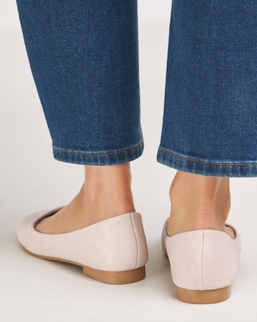 Clarice Square Toe Ballerina Shoes Extra Wide EEE Fit