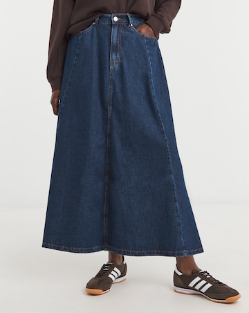 Mid Blue Denim Full Circle Skirt