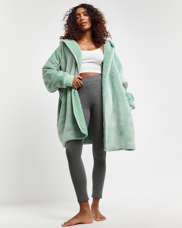 Pretty Secrets Zip Through Oversized Hooded Lounge Dress
