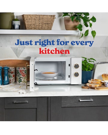 Russell Hobbs Groove 17 Litre Manual Microwave White