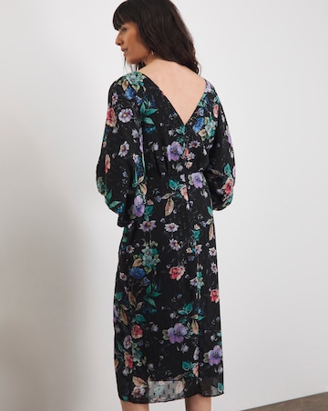 Joanna Hope Printed Batwing Midi Dress