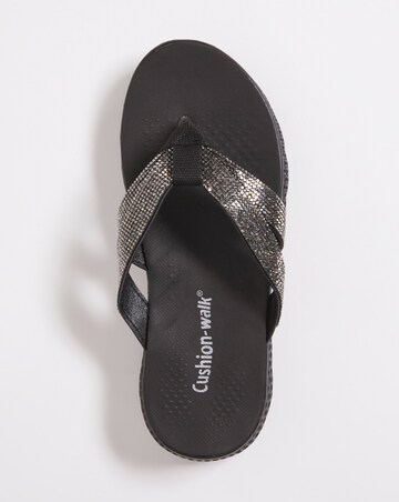 Cushion Walk Glitzy Toe Post Sandal E Fit