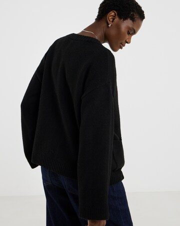 Re-luxe Black Wide Sleeve Cardigan