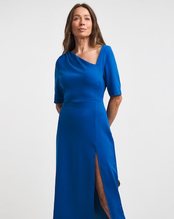 Asymmetric Neck Marilyn Bodycon Shift Dress