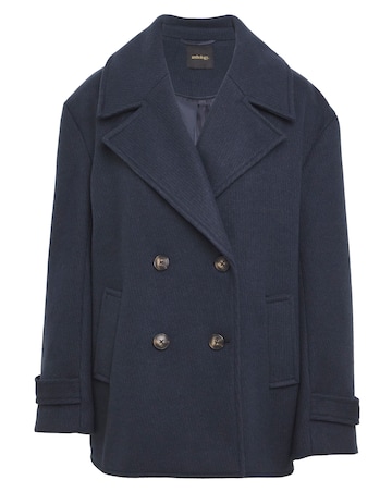 Anthology Navy Wool Blend Pea Coat