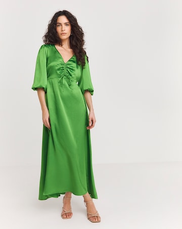 Joanna Hope Ruched Front Midi Dress