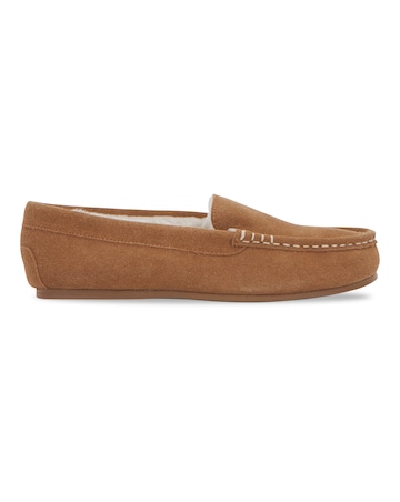 Leona Classic Suede Moccasin Slipper - Extra Wide Fit (EEE)