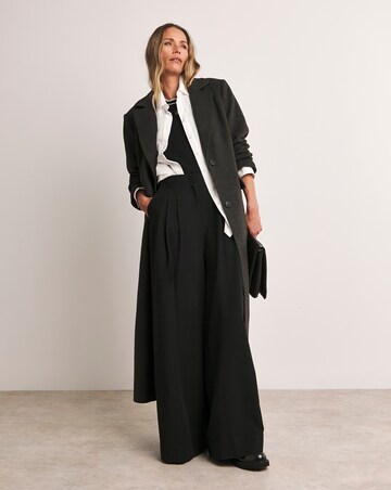 Charcoal Classic Wool Blend Coat