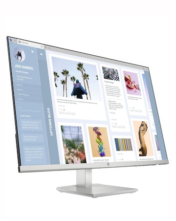 HP Series 7 27in 100Hz Ful HD Height Adjust Monitor - Silver