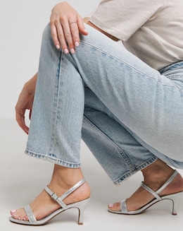 Dora Barely There Classic Kitten Heel Sandal - Wide Fit (E)
