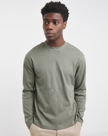 Relaxed Fit Interlock T-Shirt- Khaki