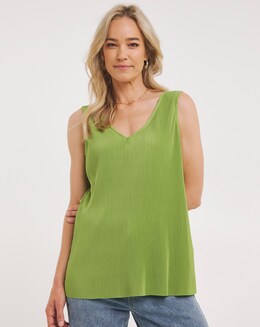 Green Plisse Vest