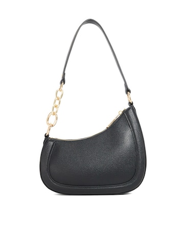 Dune Direction Real Suede Asymmetric Chain Detail Shoulder Bag