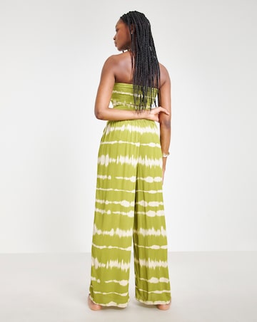 Shirred Bandeau Beach Jumpsuit