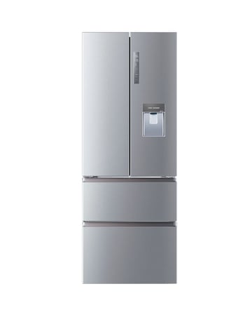 Haier HFR5719EWMP Total No Frost American Fridge Freezer Silver + Install