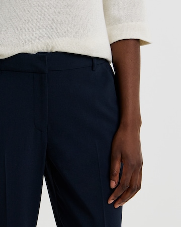 Navy Straight Leg Trousers