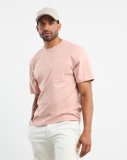 Textured Marl Relaxed Fit Pocket T-Shirt