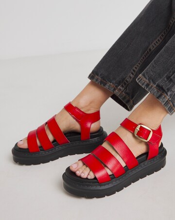 Heavenly Feet Saffron Fisherman Chunky Sandals Ex Wide Fit