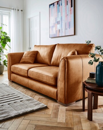 Goliath Faux Leather 3 Seater Sofa