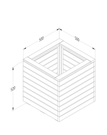 Forest Modular Garden Seating Set with Bench, Planter and Screen