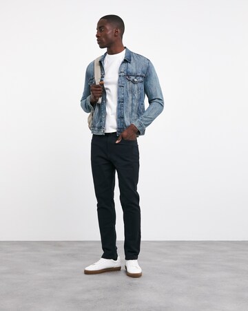 Slim Fit Stretch Gabardine Jean Navy