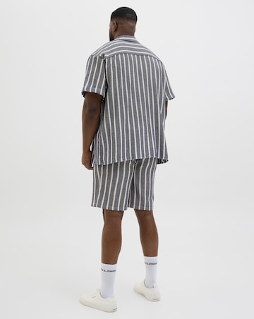 Jack & Jones Coba Stripe Resort Shirt - Blue