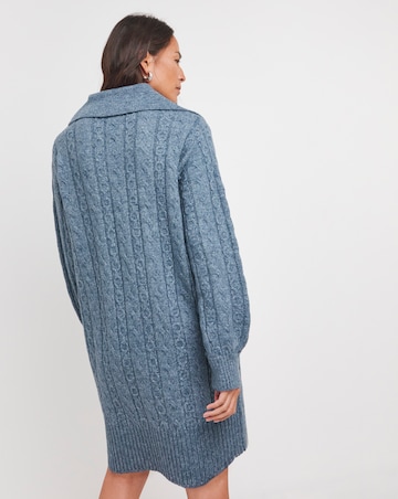 Cable Collar Jumper Dress