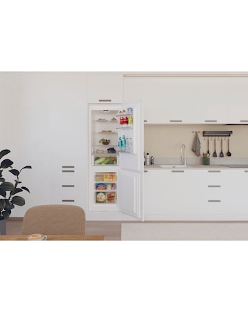 Candy CBBML18EK 70/30 177cm High Integrated Fridge Freezer - White