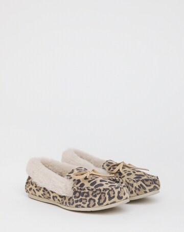 Fiora Classic Moccasin Slippers - Wide Fit (E)