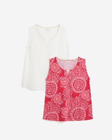 Julipa Pure Cotton Printed 2 Pack Vest